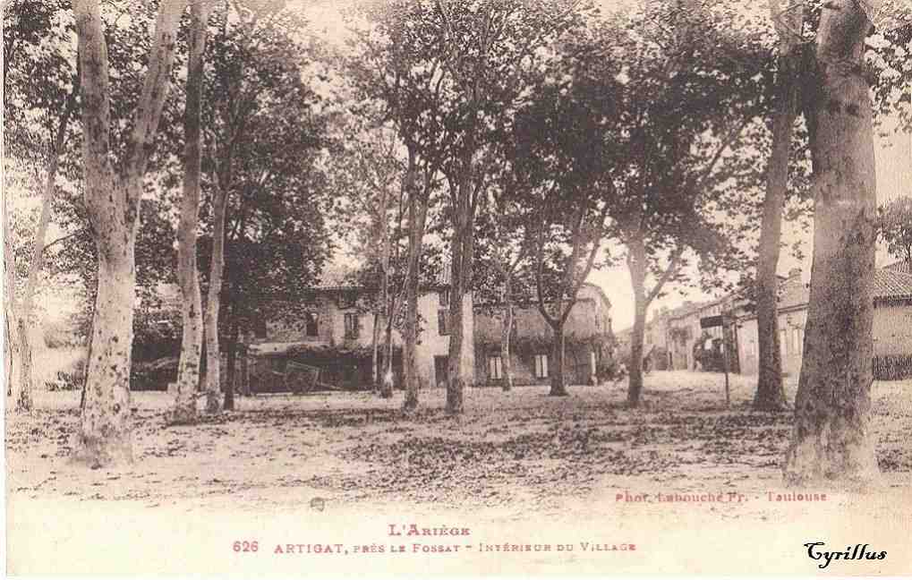 artigat, interieur, du, village